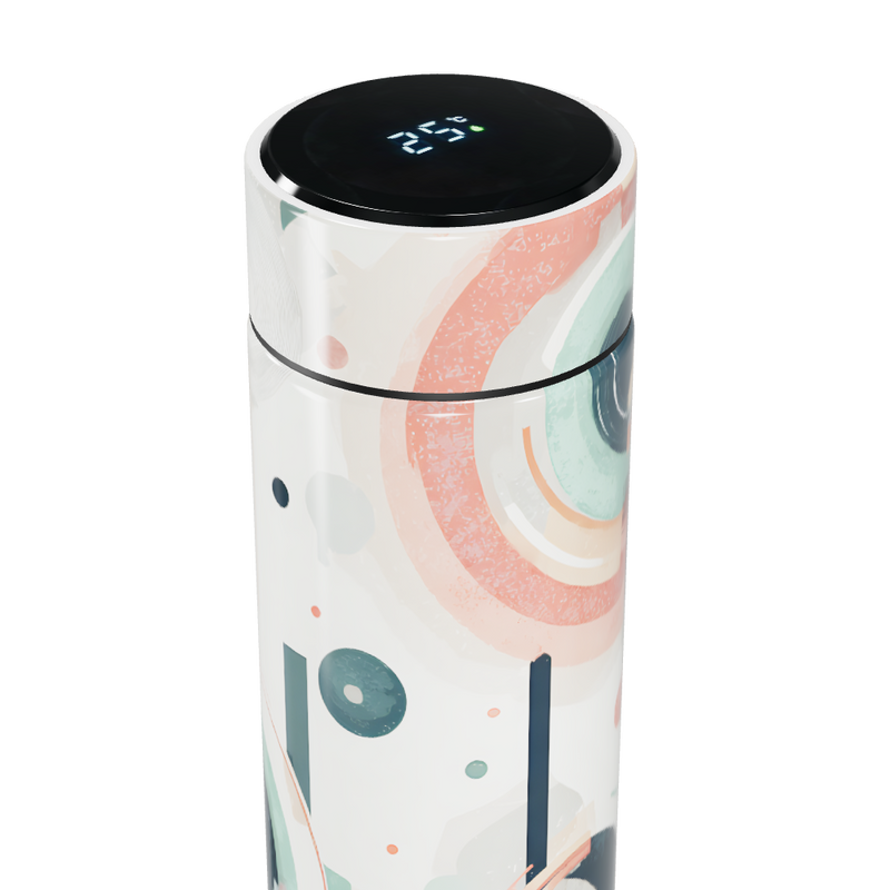 Garrafa Térmica Touch - Estampa Colorida Abstrata