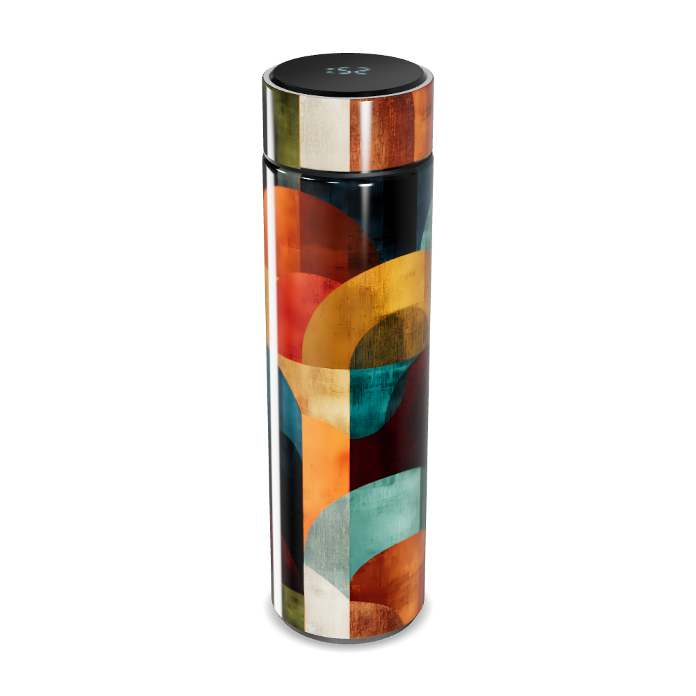 Garrafa Térmica Touch - Colorida com Estampa Geométrica
