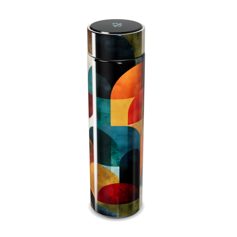 Garrafa Térmica Touch - Colorida com Estampa Geométrica