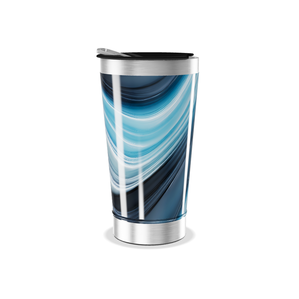 Copo Térmico - Azul Marmorizado Aço Inox