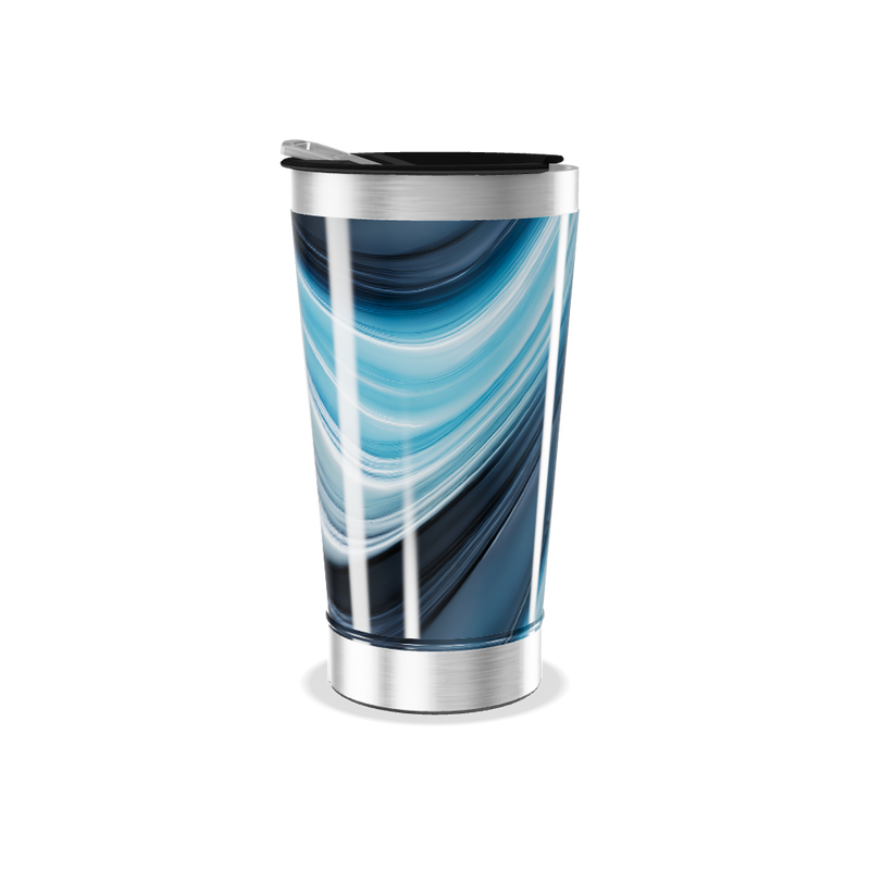 Copo Térmico - Azul Marmorizado Aço Inox