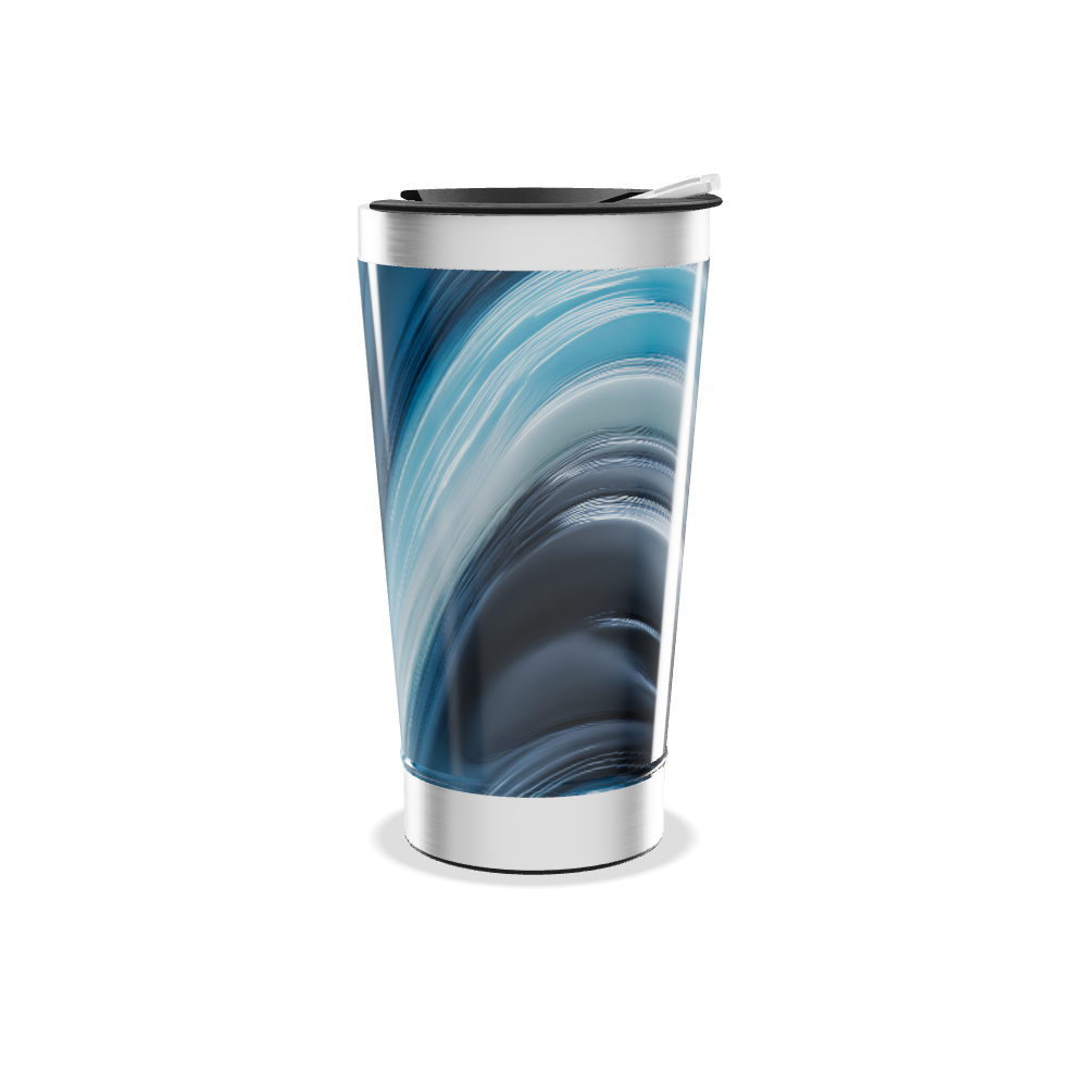 Copo Térmico - Azul Marmorizado Aço Inox