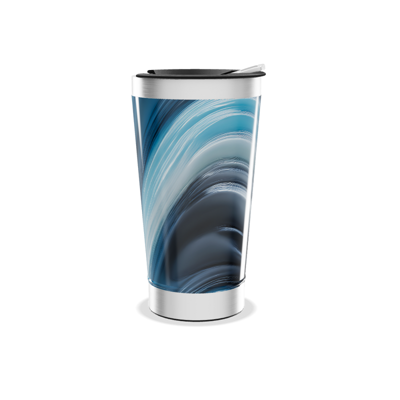 Copo Térmico - Azul Marmorizado Aço Inox