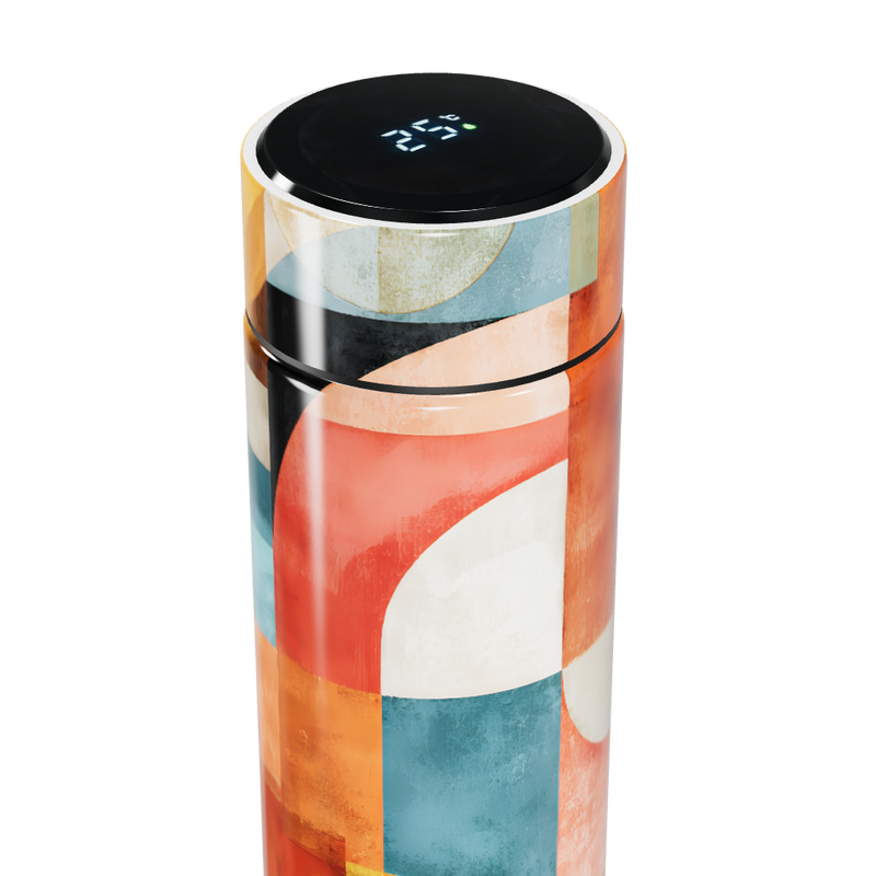 Garrafa Térmica Touch - Estampa Colorida Abstrata