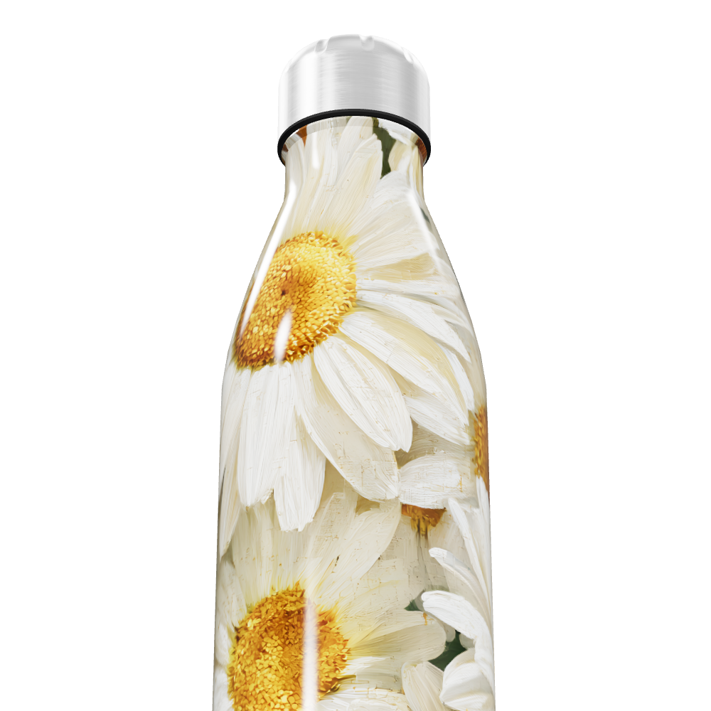 Garrafa Inox - Flores Margaridas