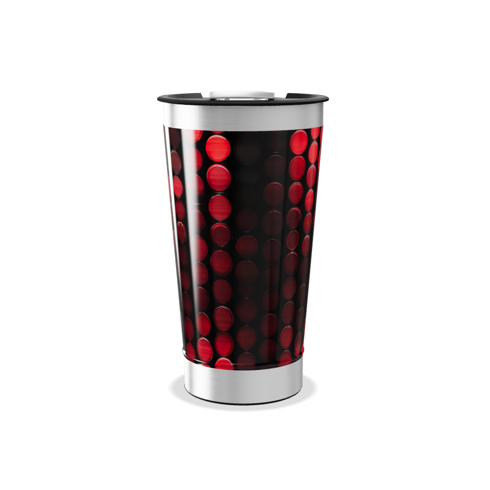 Copo Térmico - Vermelho com Bolinhas