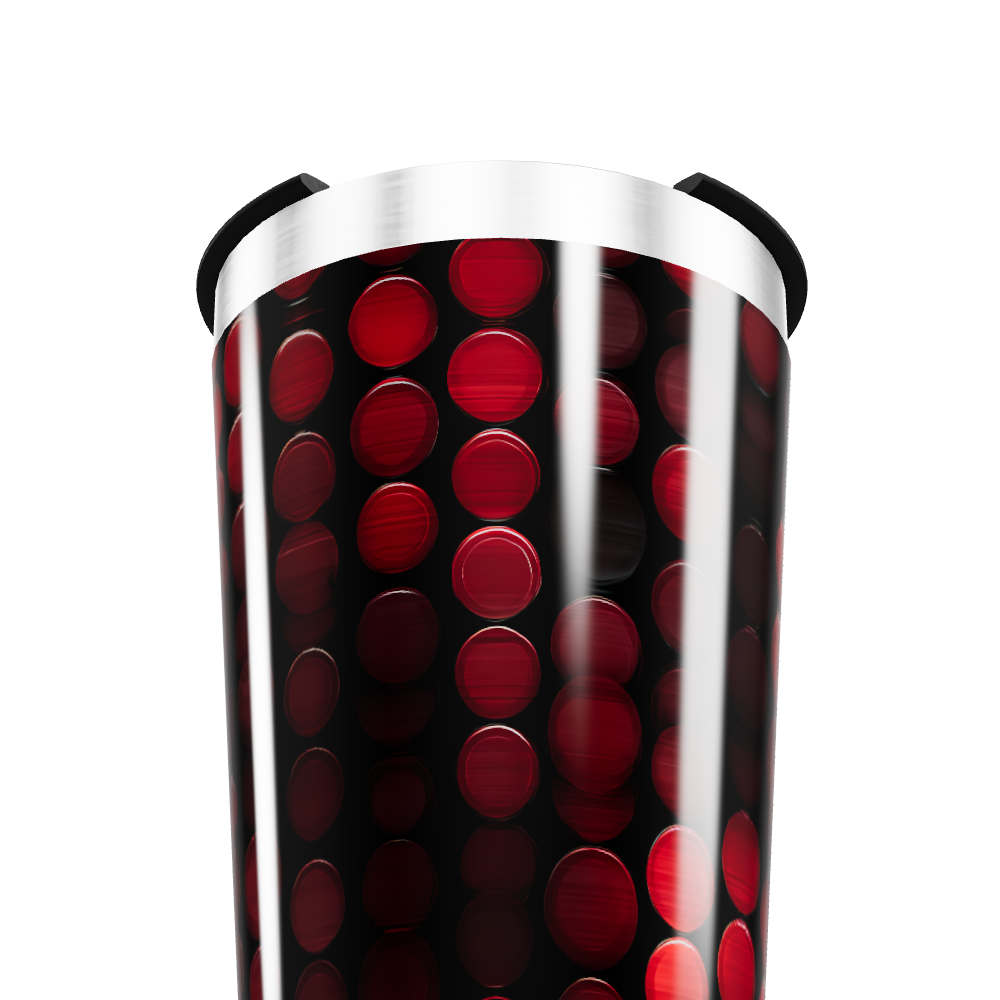 Copo Térmico - Vermelho com Bolinhas