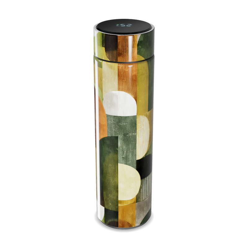 Garrafa Térmica Touch - Estampa Geométrica Colorida