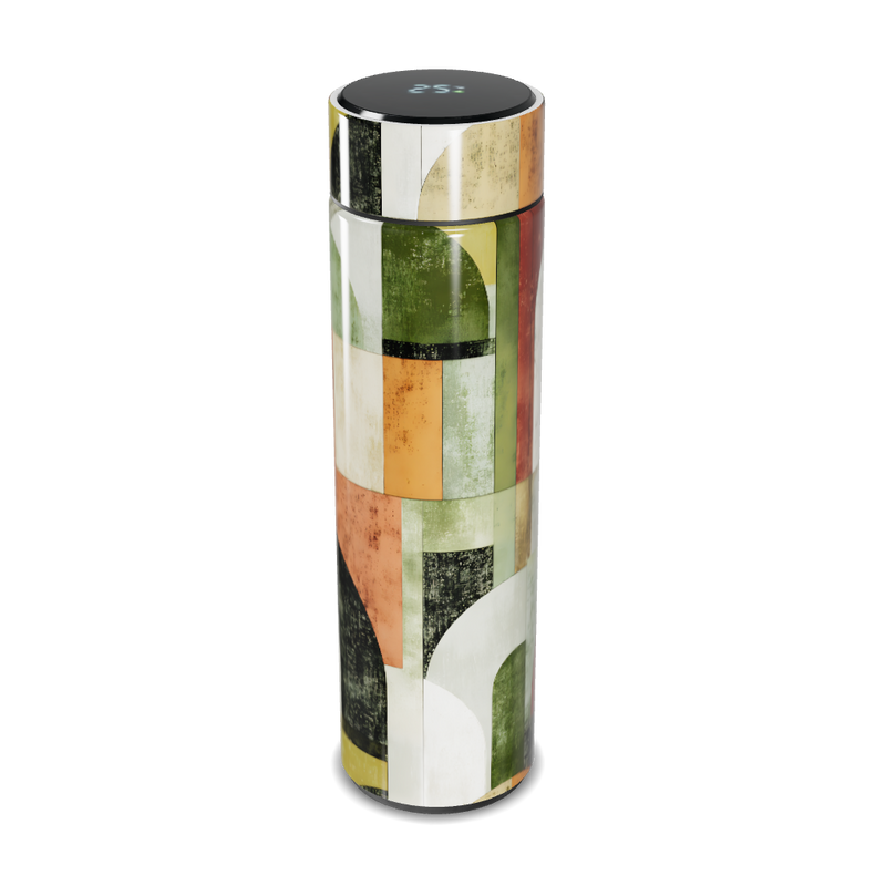 Garrafa Térmica Touch - Estampa Geométrica Colorida