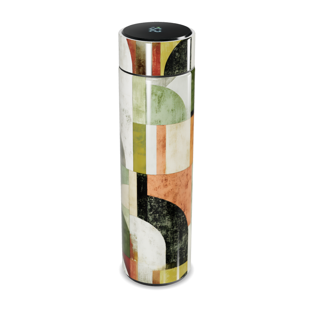 Garrafa Térmica Touch - Estampa Geométrica Colorida