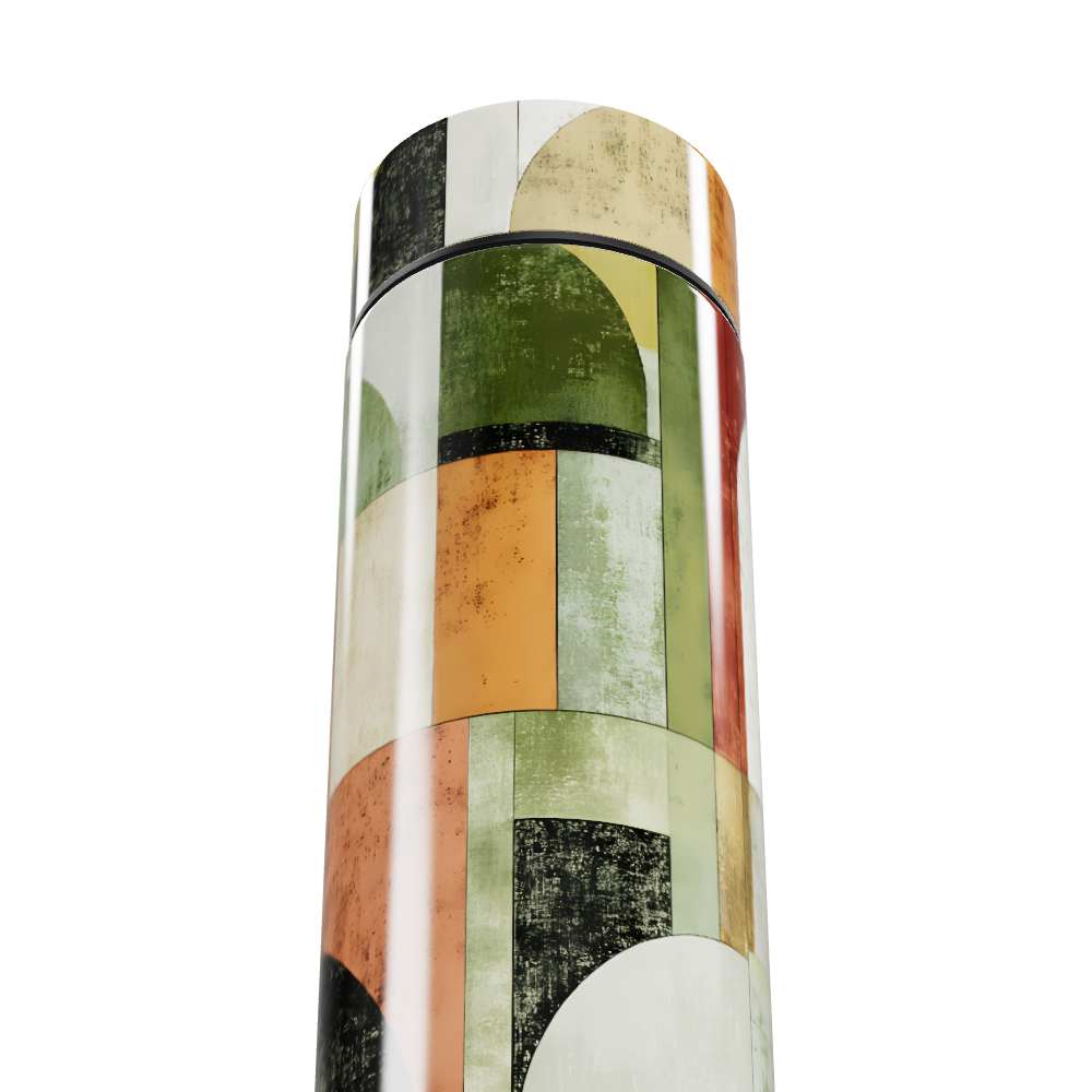 Garrafa Térmica Touch - Estampa Geométrica Colorida