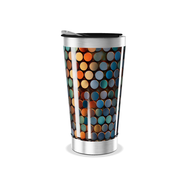 Copo Térmico - Estampa Colorida Circular