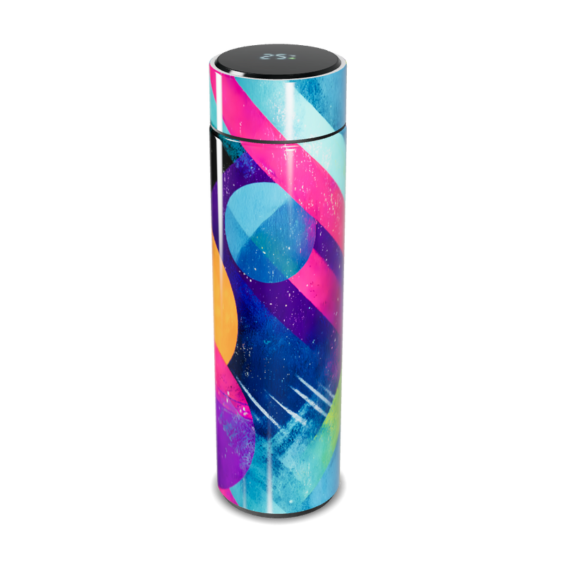 Garrafa Térmica Touch - Estampa Abstrata Colorida
