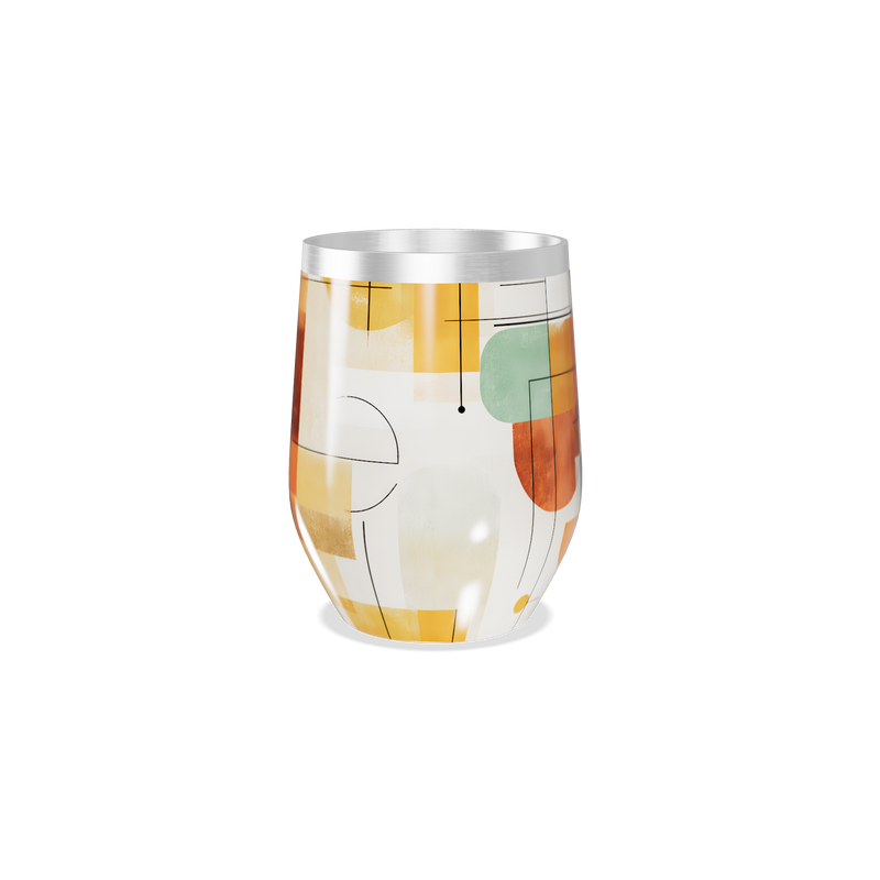 Copo Térmico Slim - Estampa Geométrica Colorida