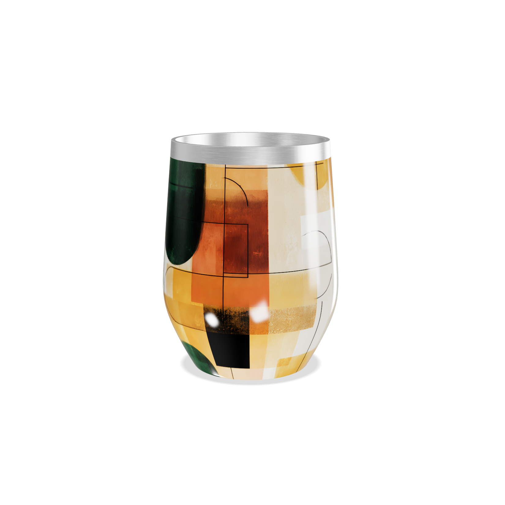 Copo Térmico Slim - Estampa Geométrica Colorida