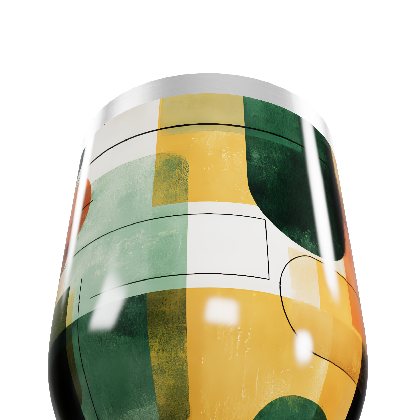 Copo Térmico Slim - Estampa Geométrica Colorida