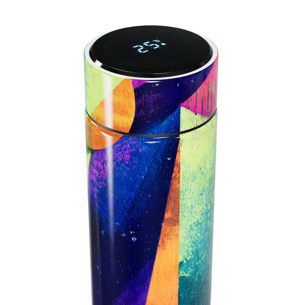 Garrafa Térmica Touch - Estampa Geométrica Colorida