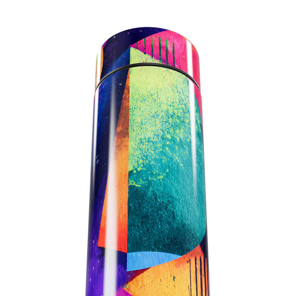 Garrafa Térmica Touch - Estampa Geométrica Colorida