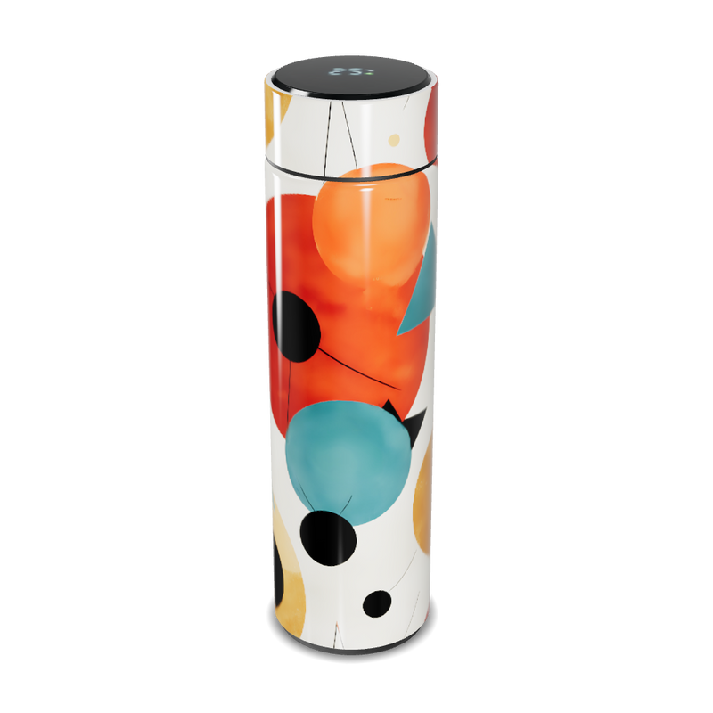 Garrafa Térmica Touch - Colorida com Estampa Abstrata