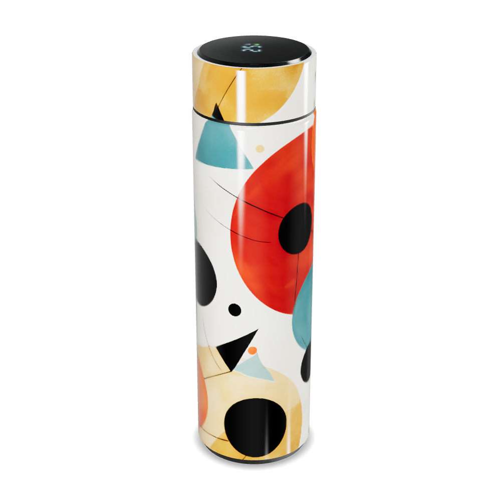 Garrafa Térmica Touch - Colorida com Estampa Abstrata