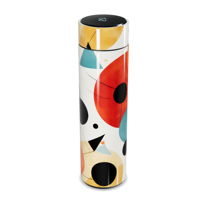 Garrafa Térmica Touch - Colorida com Estampa Abstrata