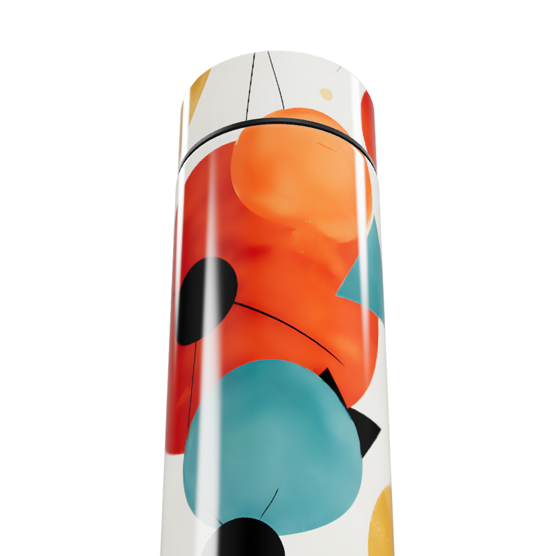 Garrafa Térmica Touch - Colorida com Estampa Abstrata