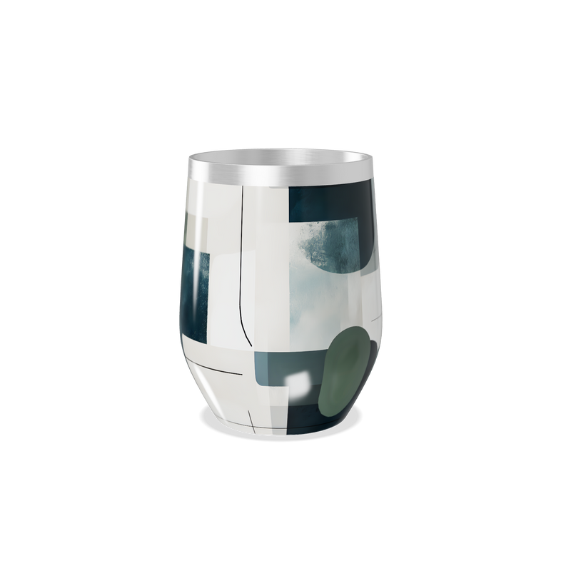 Copo Térmico Slim - Estampa Geométrica Azul