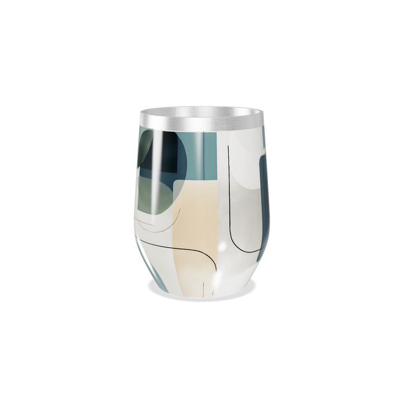 Copo Térmico Slim - Estampa Geométrica Azul