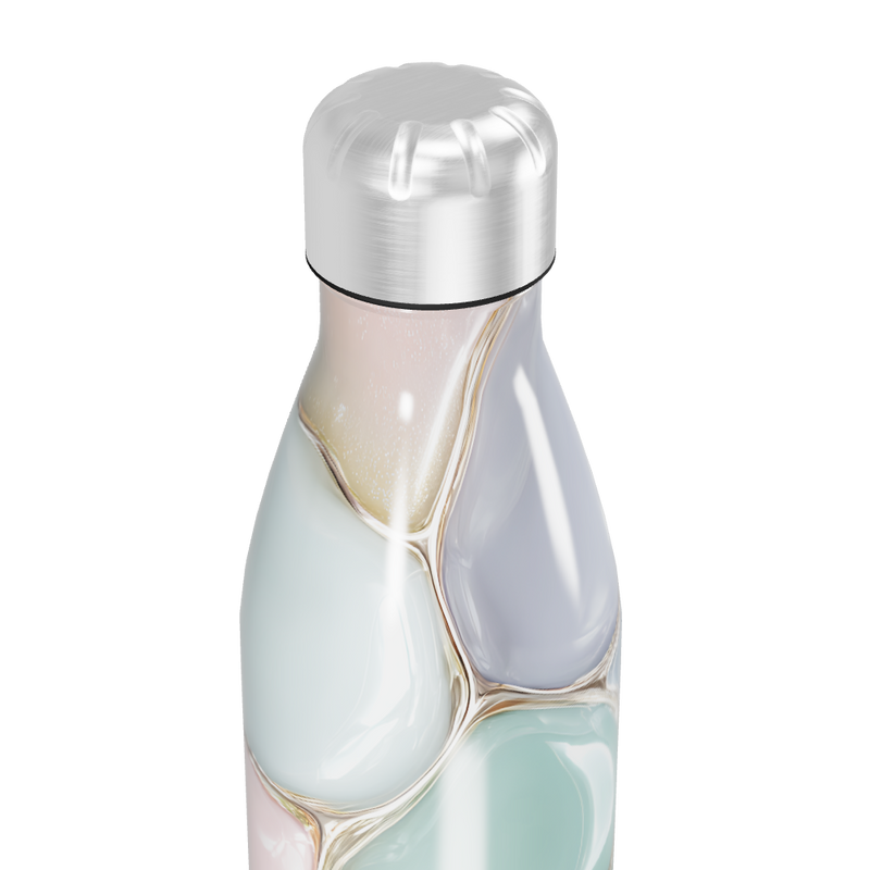 Garrafa Inox - Estampa Marmorizada Pastel