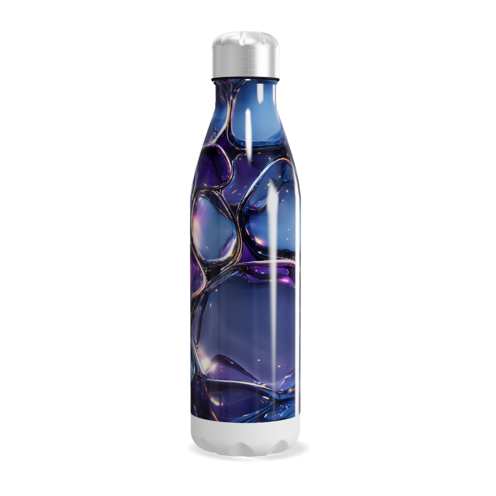 Garrafa Inox - Estampa Futurista Azul
