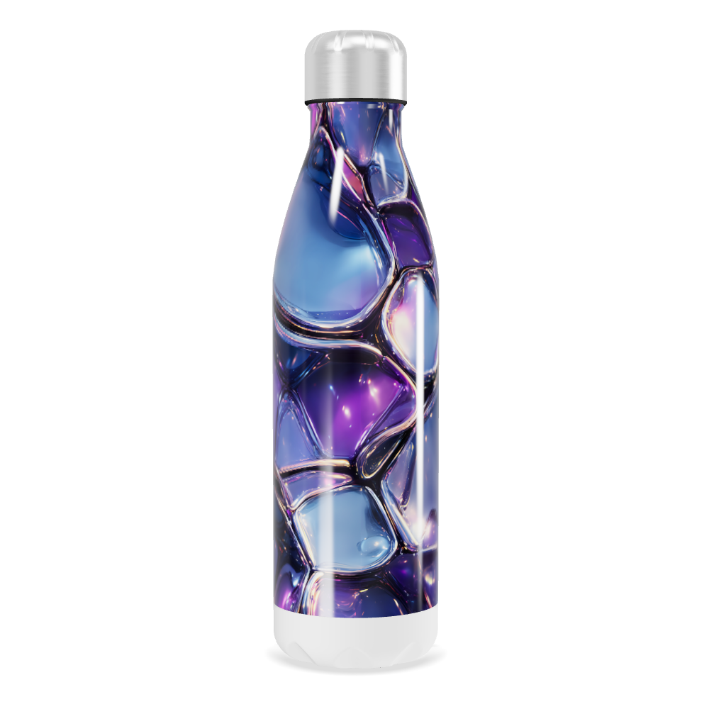 Garrafa Inox - Estampa Futurista Azul