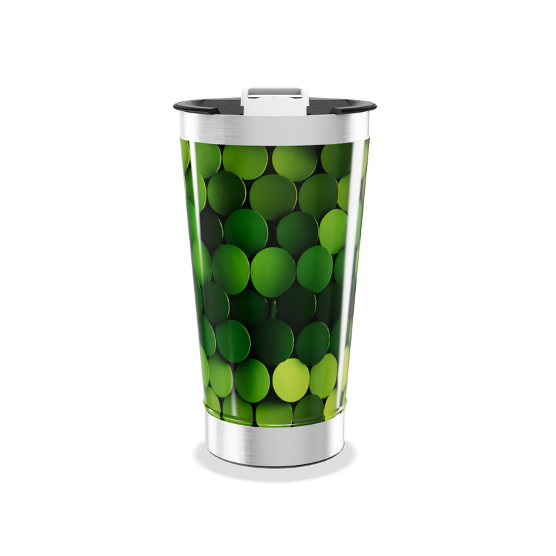 Copo Térmico - Verde com Bolas