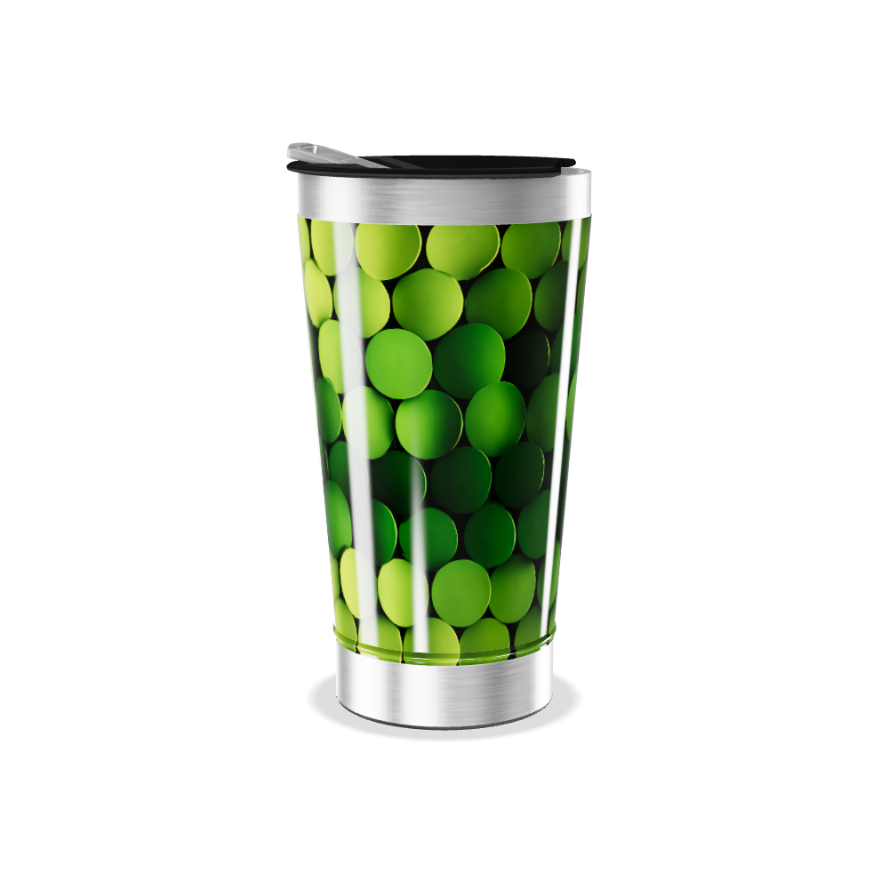 Copo Térmico - Verde com Bolas