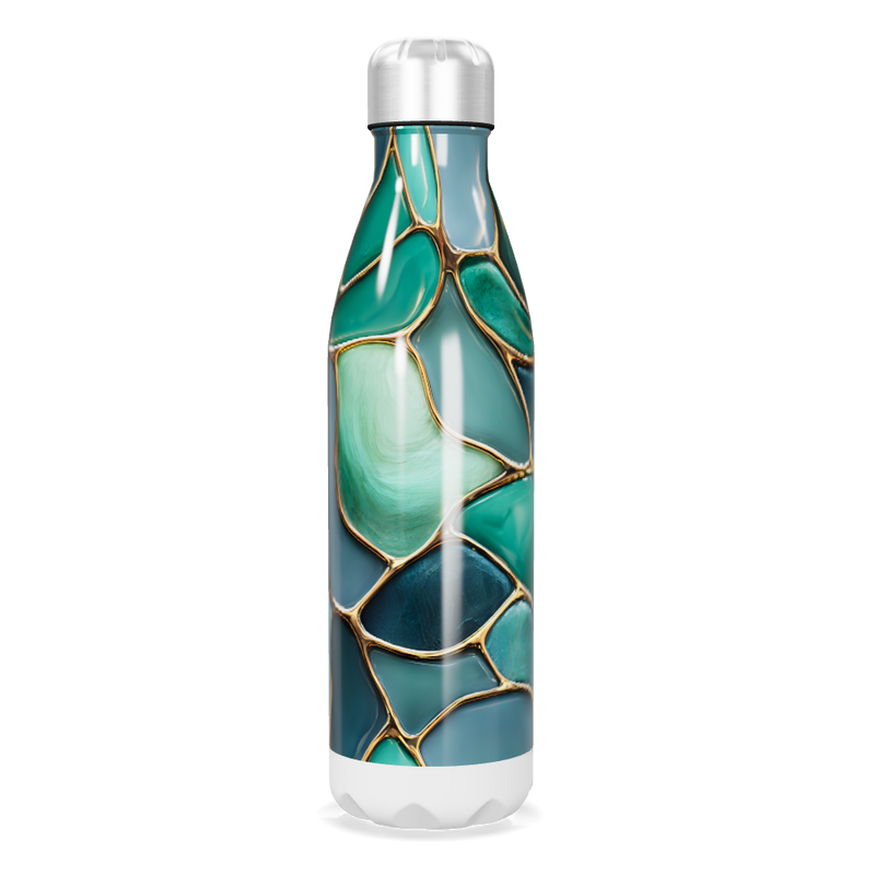 Garrafa Inox - Verde Marmorizada