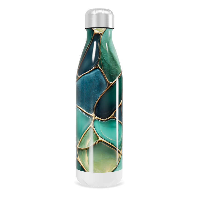 Garrafa Inox - Verde Marmorizada