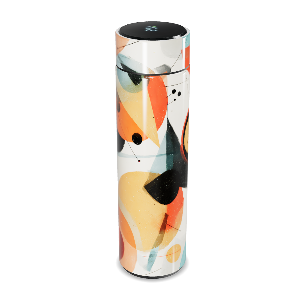 Garrafa Térmica Touch - Estampa Abstrata Colorida