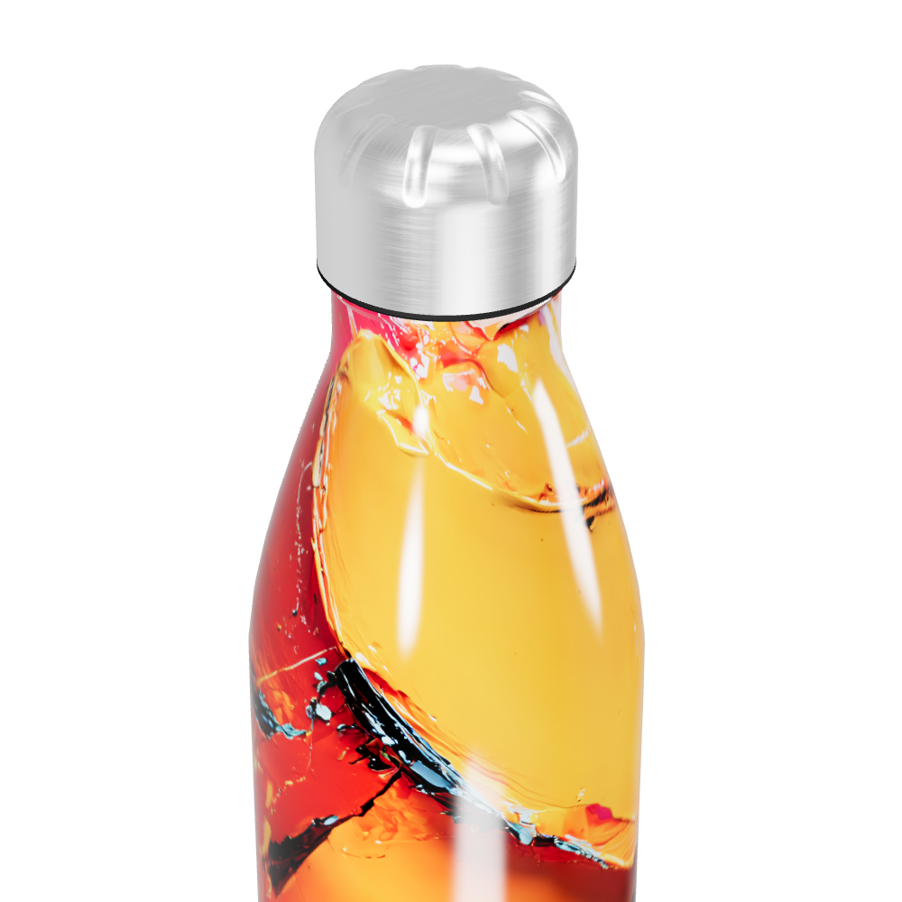 Garrafa Inox - Estampa Abstrata Colorida