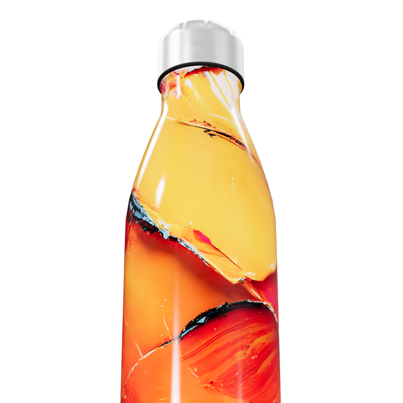 Garrafa Inox - Estampa Abstrata Colorida