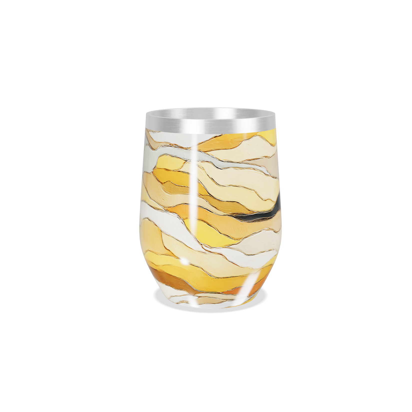 Copo Térmico Slim - Estampa Ondas Coloridas