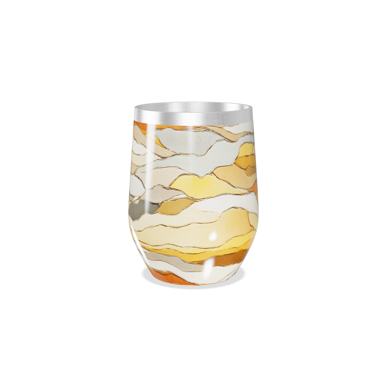 Copo Térmico Slim - Estampa Ondas Coloridas