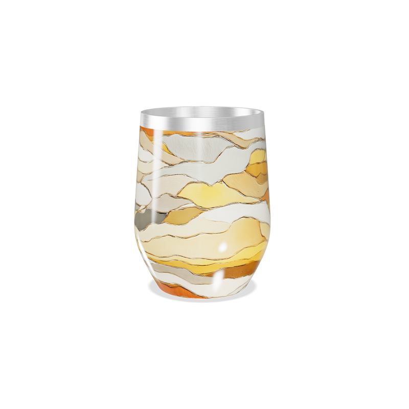 Copo Térmico Slim - Estampa Ondas Coloridas