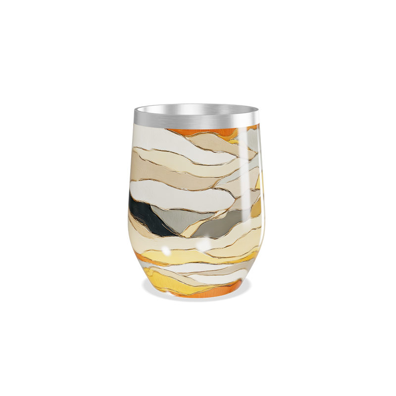 Copo Térmico Slim - Estampa Ondas Coloridas