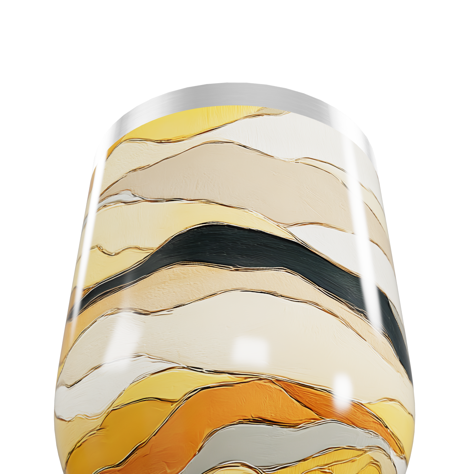 Copo Térmico Slim - Estampa Ondas Coloridas