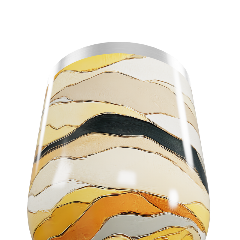 Copo Térmico Slim - Estampa Ondas Coloridas