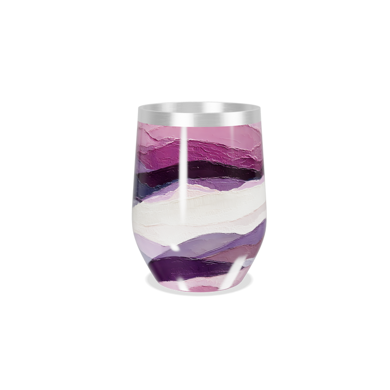 Copo Térmico Slim - Estampa Ondas Roxas