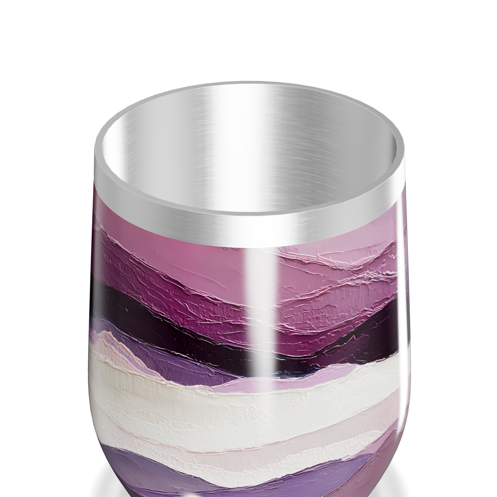 Copo Térmico Slim - Estampa Ondas Roxas