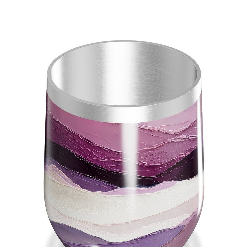 Copo Térmico Slim - Estampa Ondas Roxas