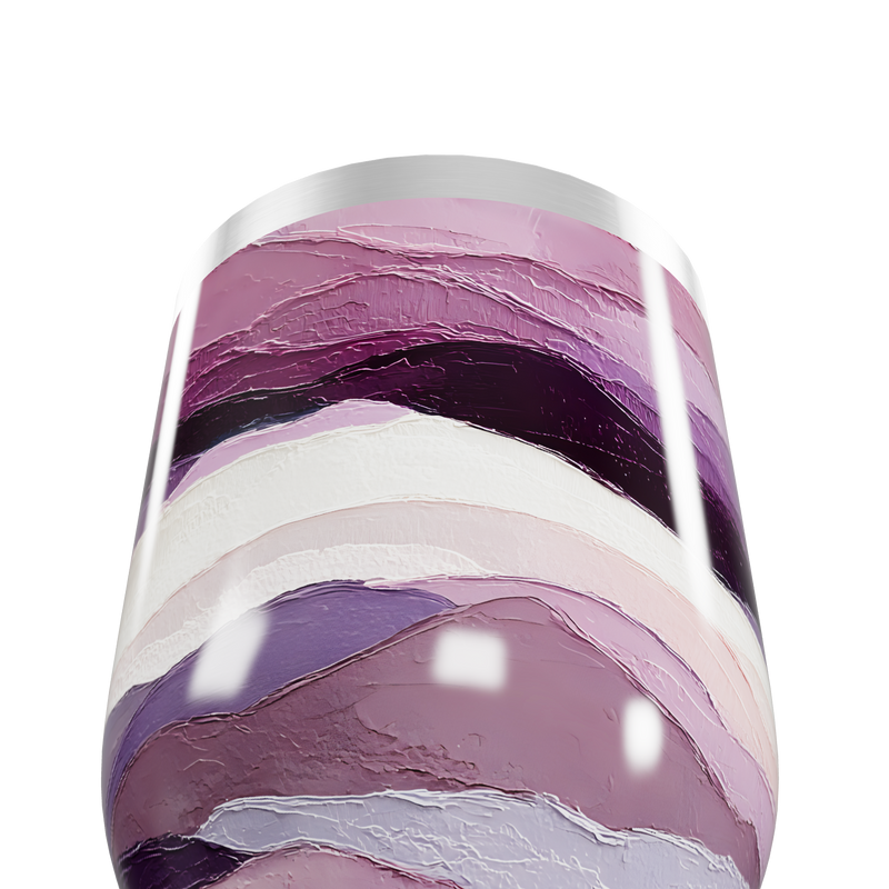 Copo Térmico Slim - Estampa Ondas Roxas