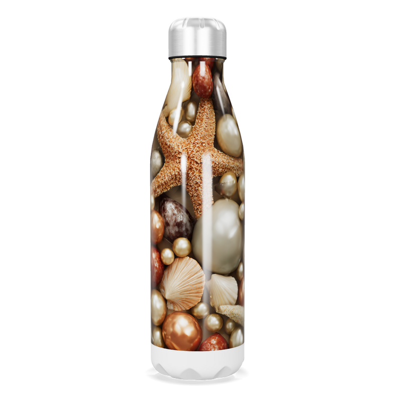Garrafa Inox - Estampa Conchas e Estrelas