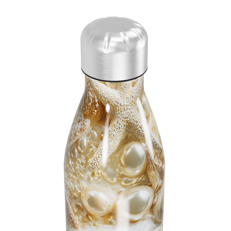 Garrafa Inox - Estampa Conchas e Pérolas